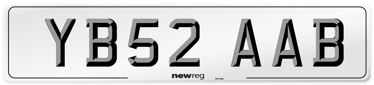 YB52 AAB Number Plate from New Reg